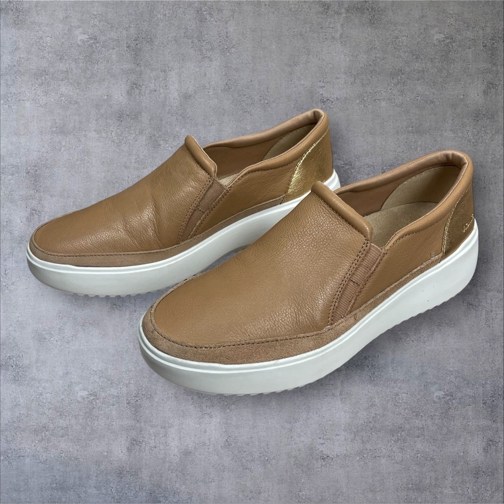 Vionic Kearny Leather Platform Sneaker Loafers Womens 9 Slip On Shoes Comfort - Picture 3 of 10
